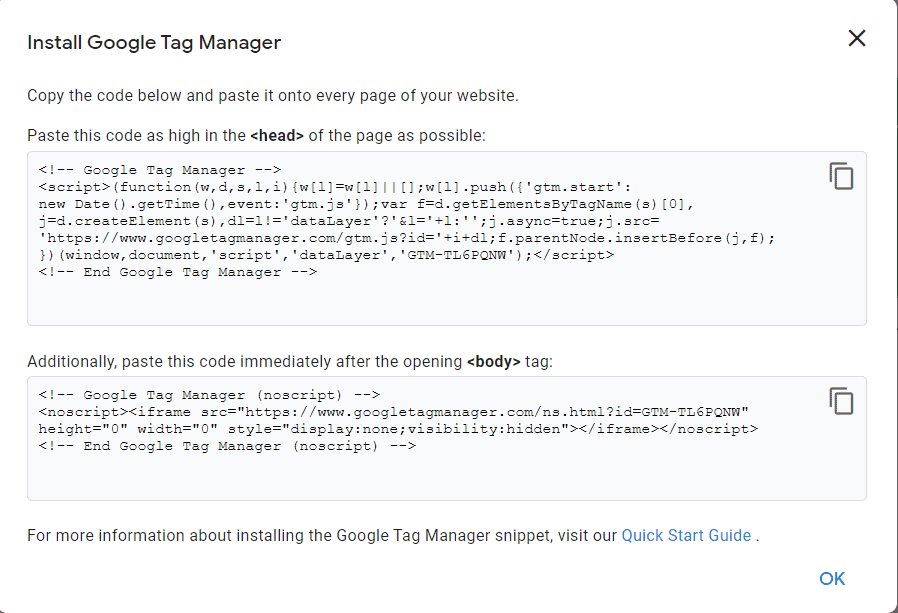 Install Google Tag Manager (GTM) Code on Your Website